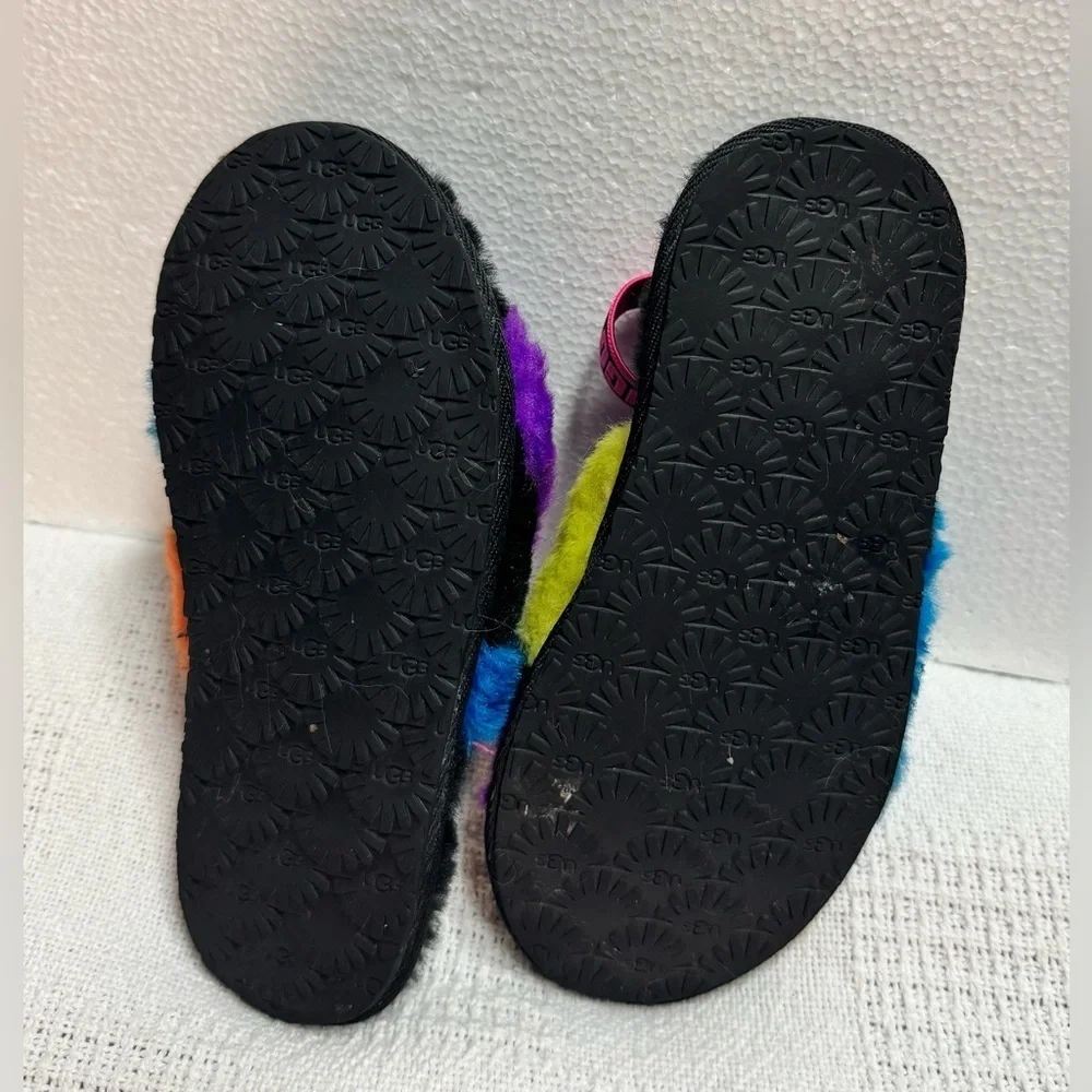 UGG Kids' Multicolor Furry Slippers